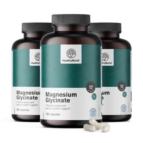 3x Magnezijev glicinat 250 mg, ukupno 540 kapsula