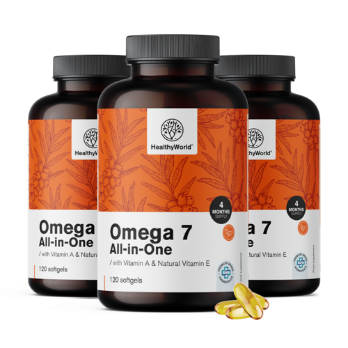 3x Omega-7 All-in-One, ukupno 360 mekih kapsula