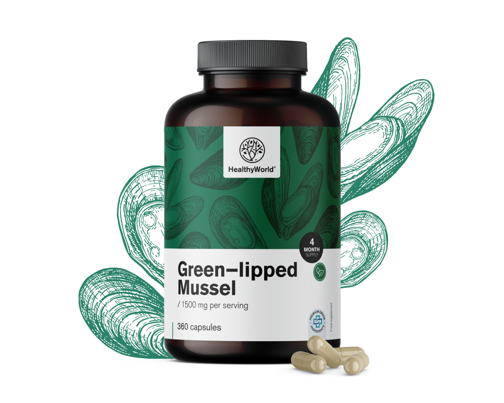 Mexilhão de lábios verdes 1500&nbsp;mg