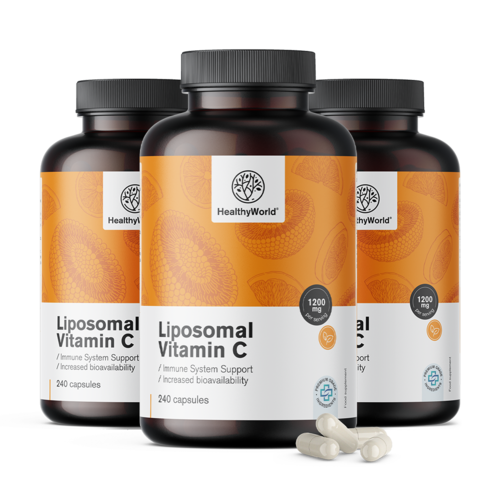 3x Vitamina C lipozomală 1200 mg, total 720 de capsule