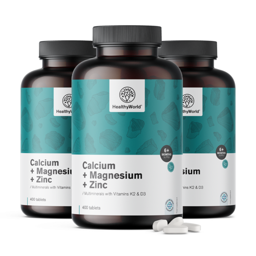 3x Calcium + Magnesium + Zink, zusammen 1200 Tabletten