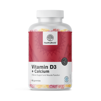 Vitamin D3 + Calcium – Gummibonbons für Muskeln, Knochen und Zähne, 60 Gummibonbons