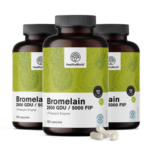 3x Bromelain 500 mg, zusammen 540 Kapseln