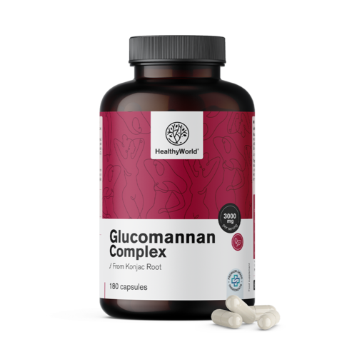 Glucomannan Komplex 3000 mg, 180 Kapseln