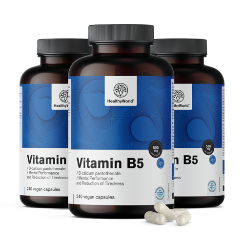 3x Vitamin B5 500 mg, zusammen 720 Kapseln