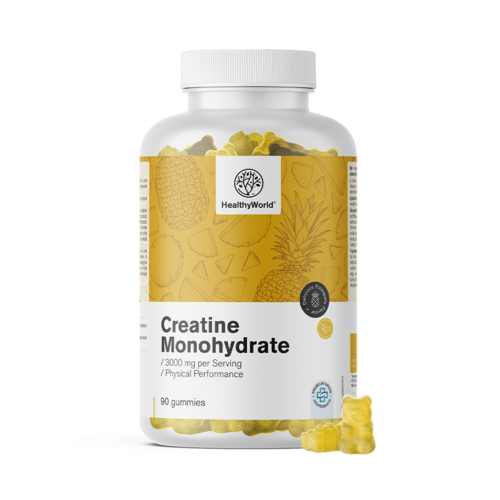 Kreatin Monohydrat 3000 mg – Ananas, 90 Gummibonbons