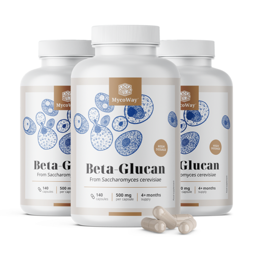 3x Bêta-glucane 500 mg, ensemble 420 gélules
