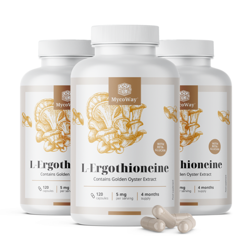 3x L-Ergotioneina 5 mg, totale 360 capsule