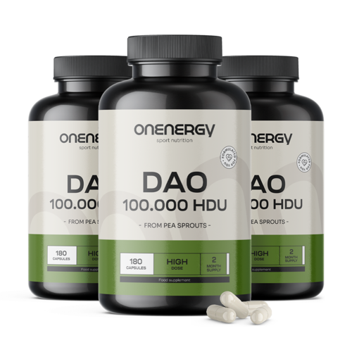 3x DAO Diamine Oxidase 100.000 HDU, totaal 540 capsules