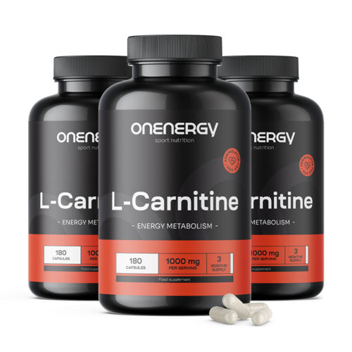 3x L-karnityna 1000 mg, razem 540 kapsułek