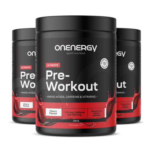3x Pre-Workout - proszek do przygotowania napoju, razem 930 g