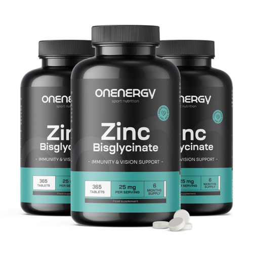 3x Bisglicynian cynku 25 mg, razem 1095 tabletek