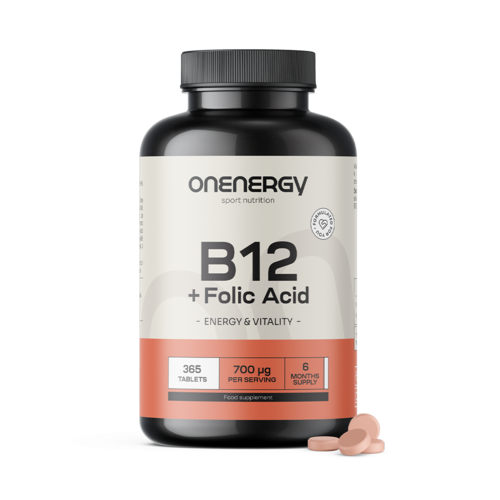 Witamina B12 + kwas foliowy, 365 tabletek