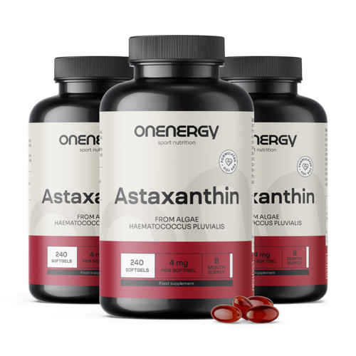 3x Astaksantyna 4 mg, razem 720 kapsułek miękkich