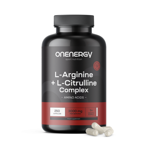 L-arginina + L-cytrulina kompleks 3000 mg, 250 kapsułek