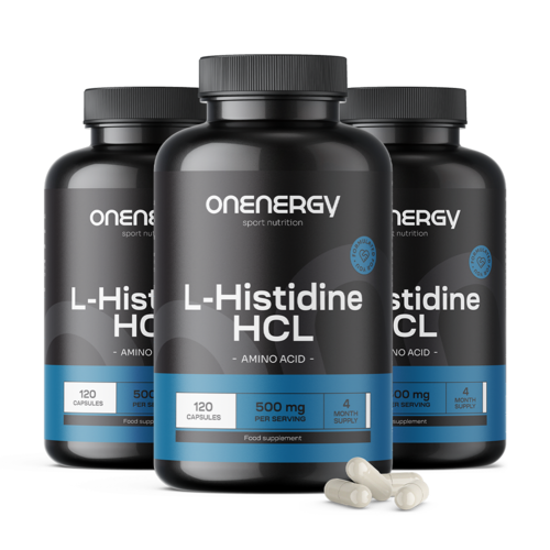 3x L-histydyna HCL 500 mg, razem 360 kapsułek
