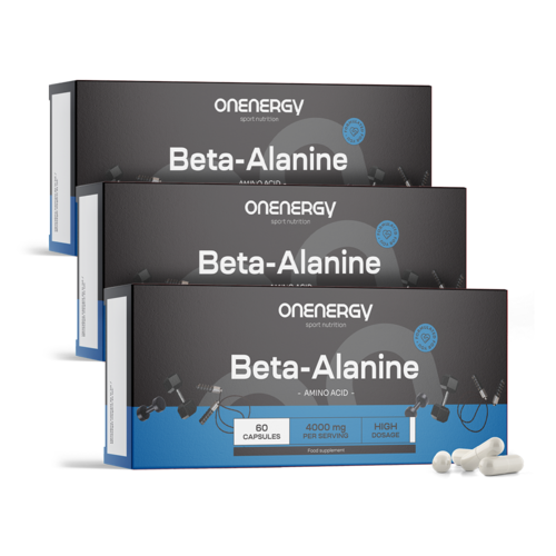 3x Beta-alanina 4000 mg, razem 180 kapsułek