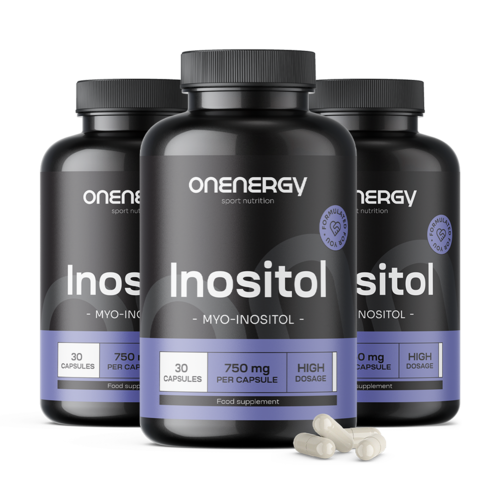 3x Inozytol 750 mg, razem 90 kapsułek