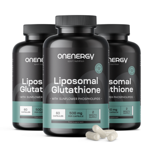 3x Glutation lipozomal 500 mg, total 180 de capsule