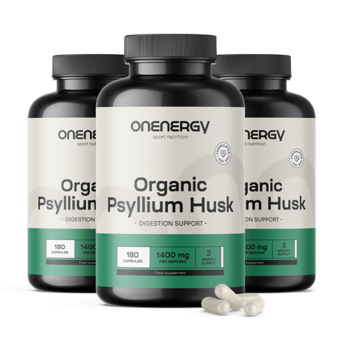 3x BIO Psyllium (pătlagină indiană) 1400 mg, total 540 de capsule