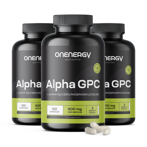 3x Alpha GPC 600 mg, ensemble 360 gélules