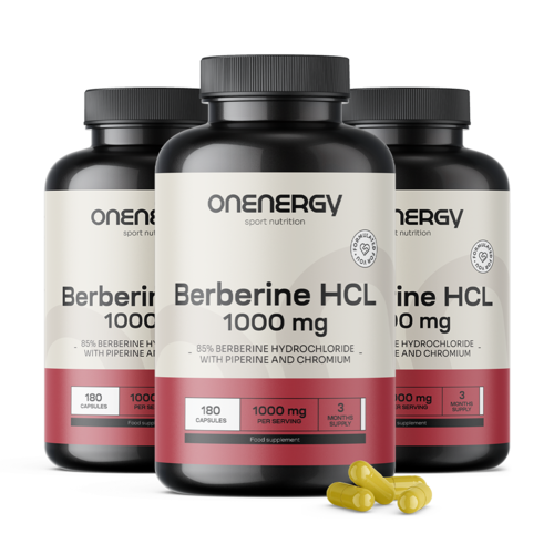3x Berbérine HCL 1000 mg – avec pipérine et chrome, ensemble 540 gélules