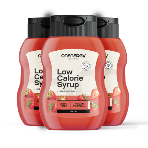 3x Sirop allégé avec édulcorants – fraise, ensemble 1050 ml