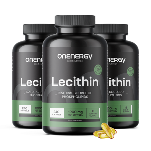 3x Lécithine 1200 mg, ensemble 720 gélules molles