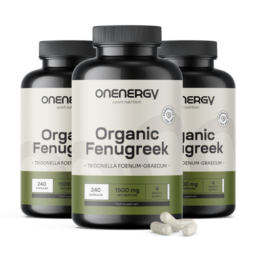 3x BIO Fenogreco (alholva) 1500 mg, en total 720 cápsulas