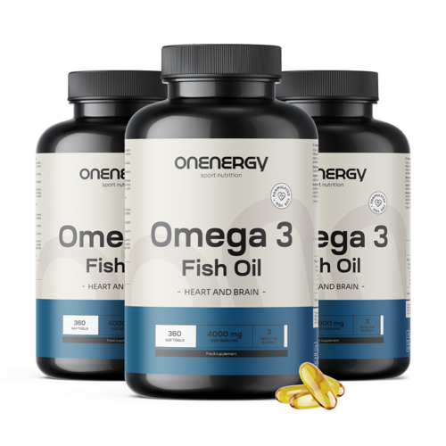 3x Ωμέγα-3 1000 mg - από ιχθυέλαιο, συνολικά 1080 μαλακές κάψουλες