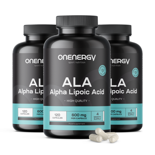 3x ALA - α-λιποϊκό οξύ 600 mg, συνολικά 360 κάψουλες
