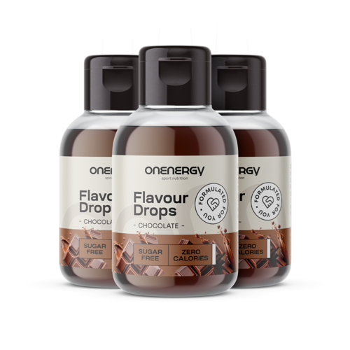 3x Σταγόνες Flavour drops με γλυκαντικό – σοκολάτα, συνολικά 150 ml