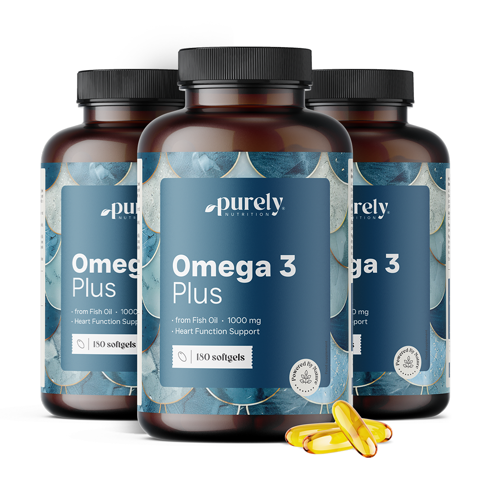 3x Omega-3 Plus 1000 mg, zusammen 540 Weichkapseln