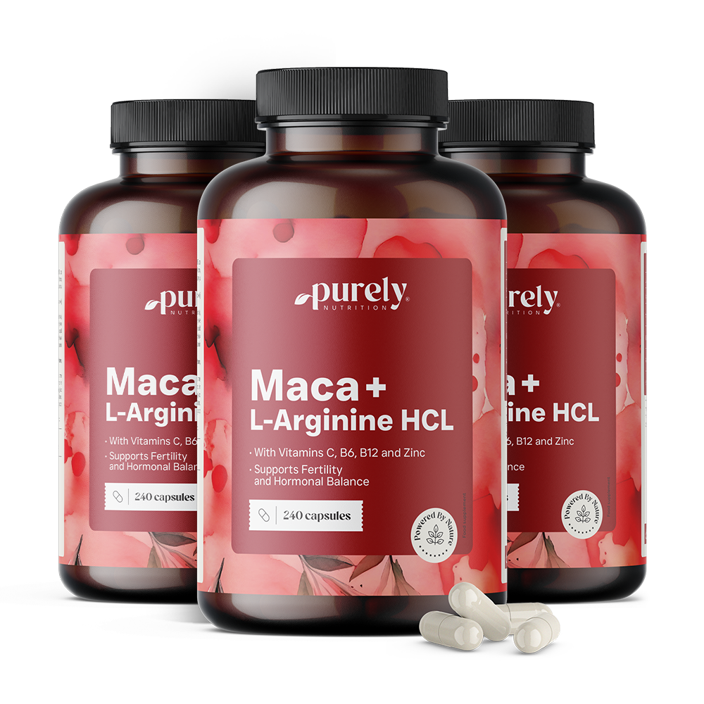 3x Maca 4000 mg + L-arginin HCl, zusammen 720 Kapseln