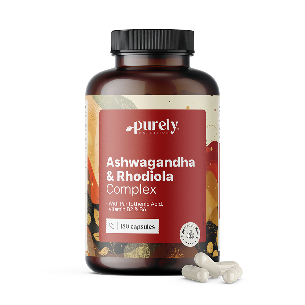 Ashwagandha und Rosenwurz – Komplex für körperliche und geistige Leistungsfähigkeit, 180 Kapseln