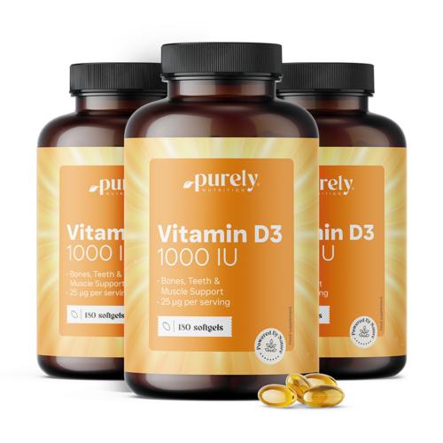 3x Βιταμίνη D3 1000 IU, συνολικά 540 μαλακές κάψουλες
