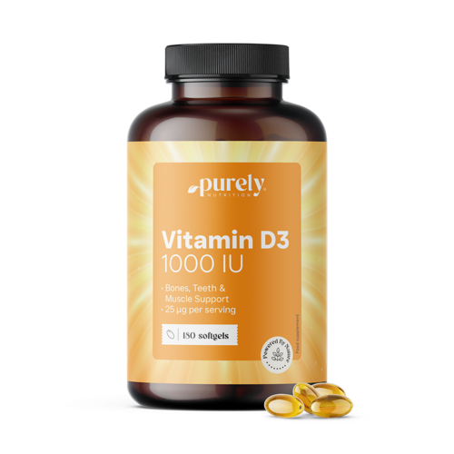 Vitamin D3 1000 IU, 180 mekanih kapsula