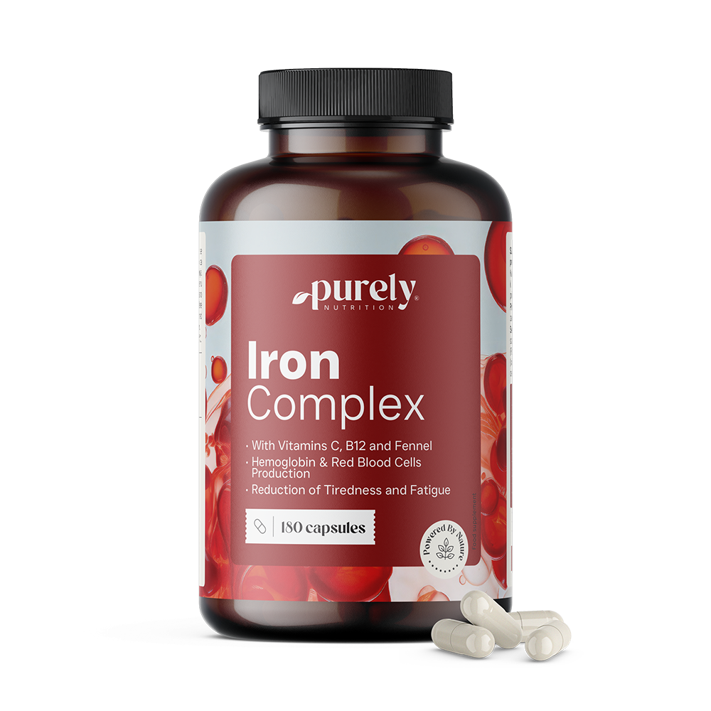 Iron Complex - železo s vitamínmi C a B12, 180 kapsúl