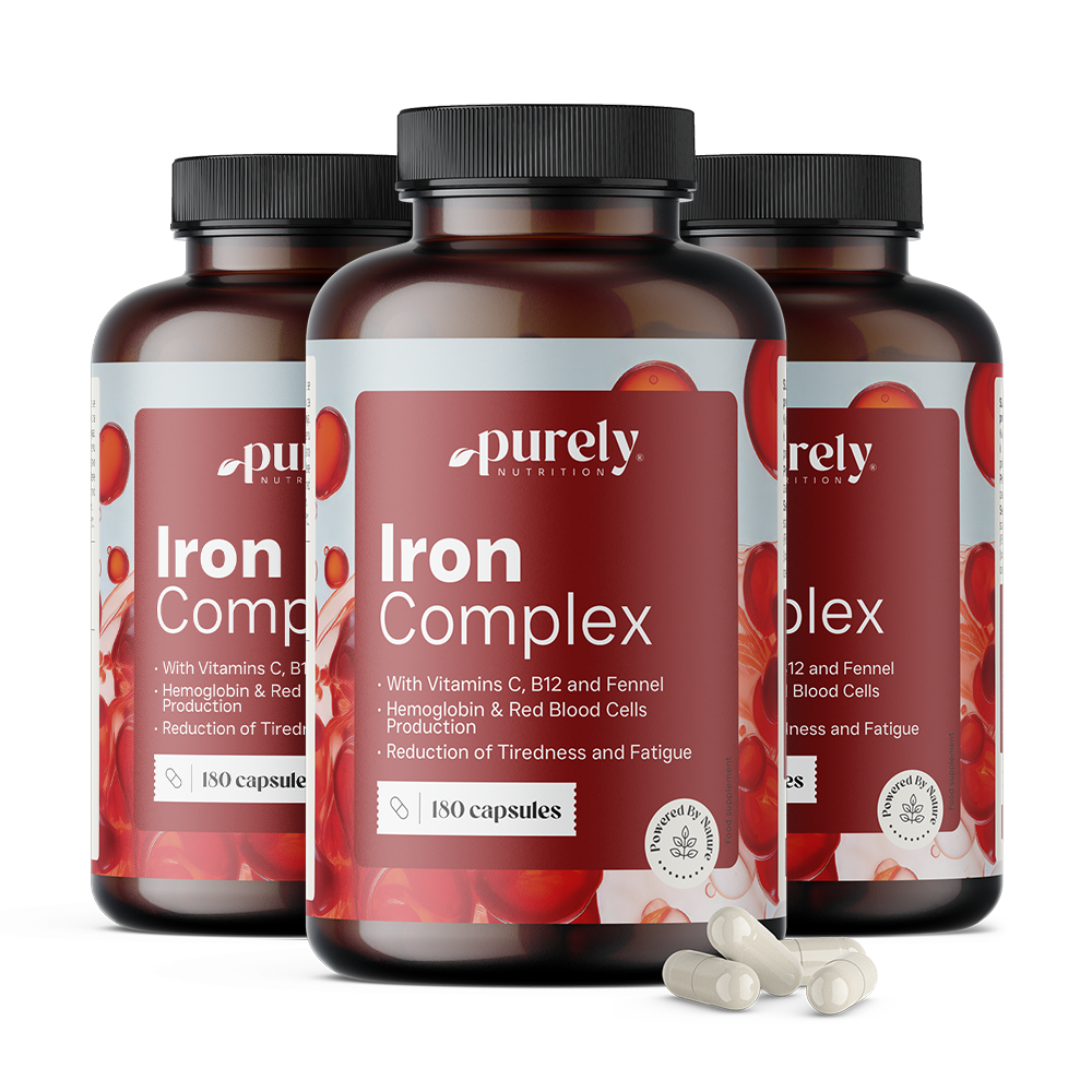 3x Iron Complex - železo s vitamínmi C a B12, spolu 540 kapsúl