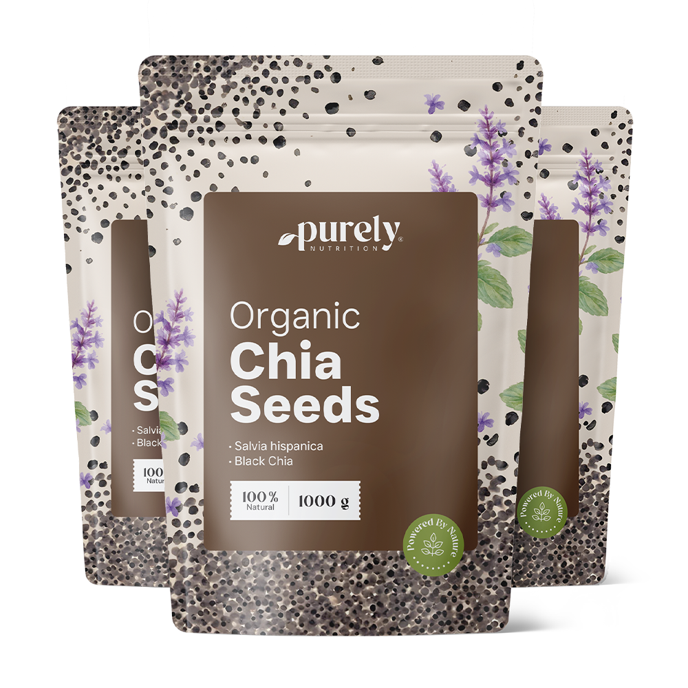 3x BIO Chia semienka, spolu 3000 g