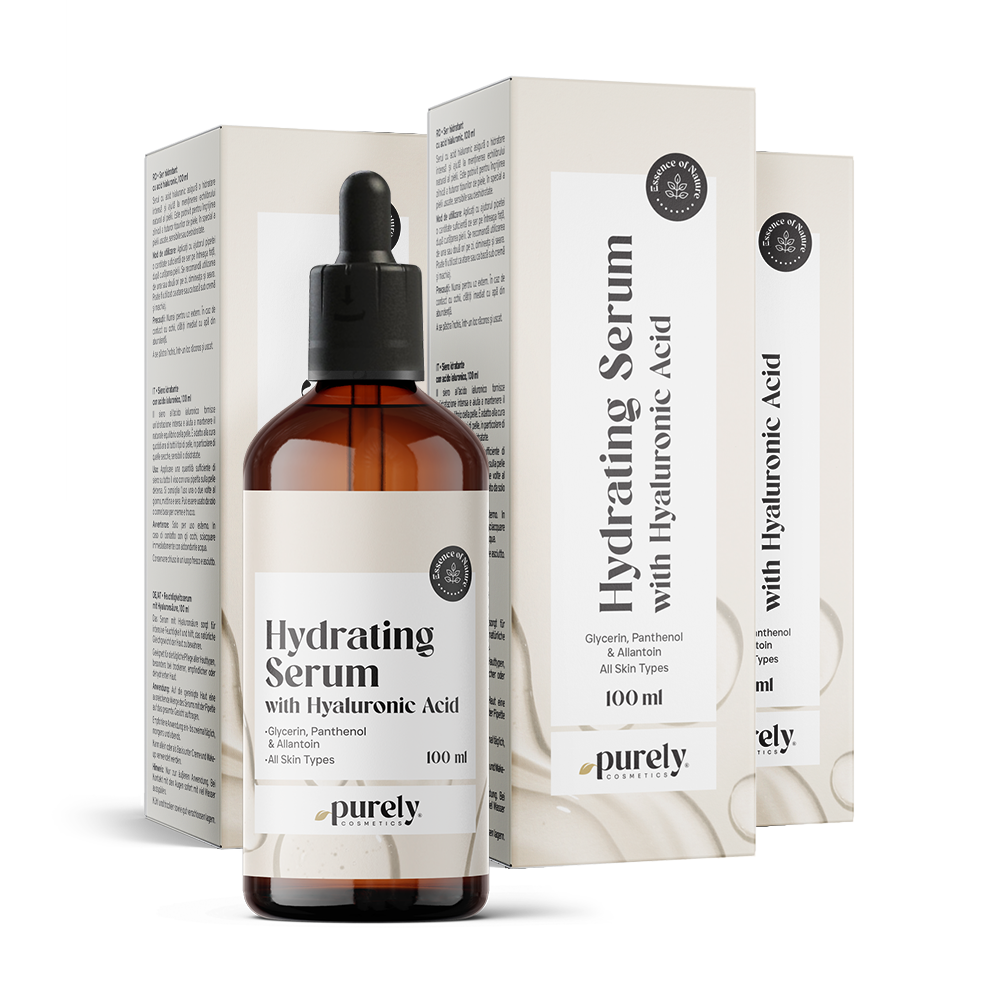 3x Sérum hydratant à l'acide hyaluronique, ensemble 300 ml