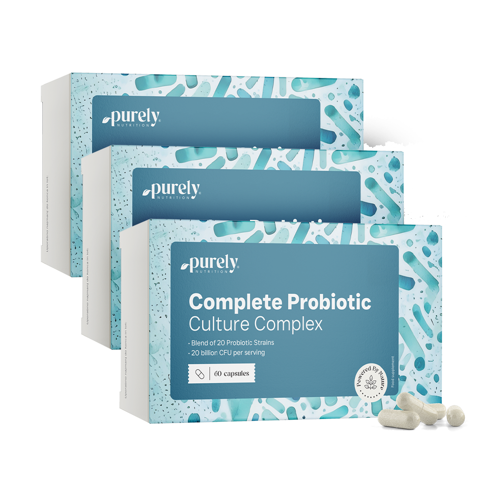 3x Complete Probiotic Culture – complexe de cultures microbiologiques, ensemble 180 gélules