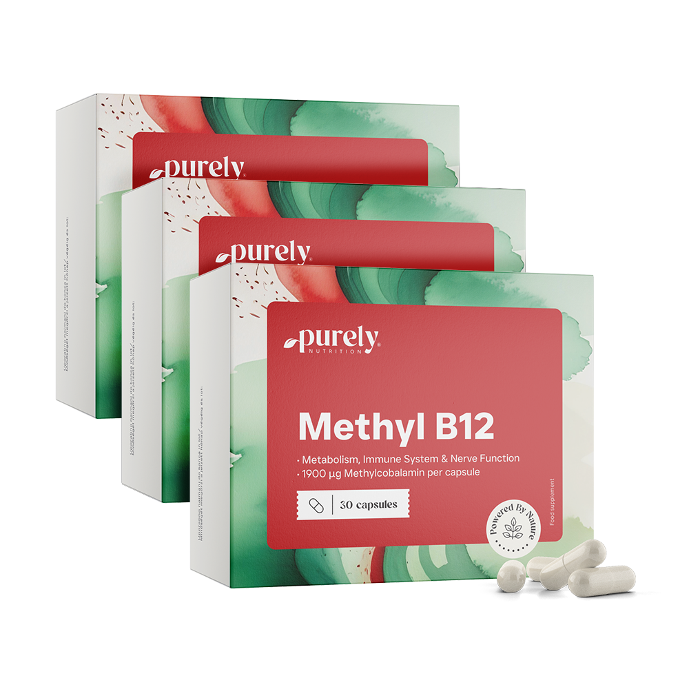 3x Vitamine B12 - méthylcobalamine, ensemble 90 gélules