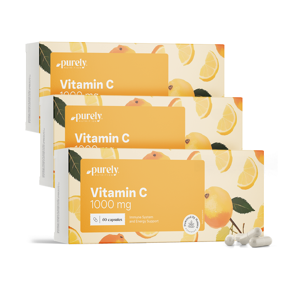 3x Vitamine C 1000 mg, ensemble 180 gélules