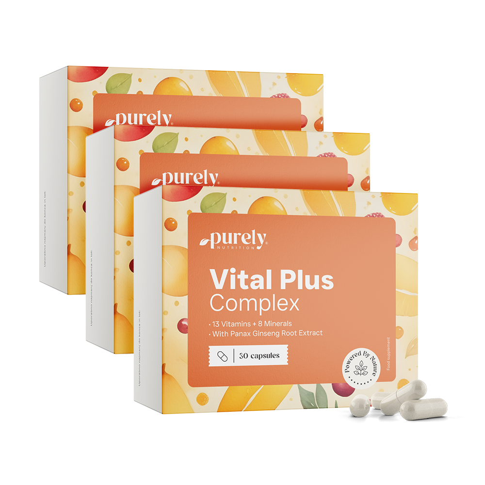 3x Vitality Complex - multivitamines et minéraux avec ginseng, ensemble 90 gélules
