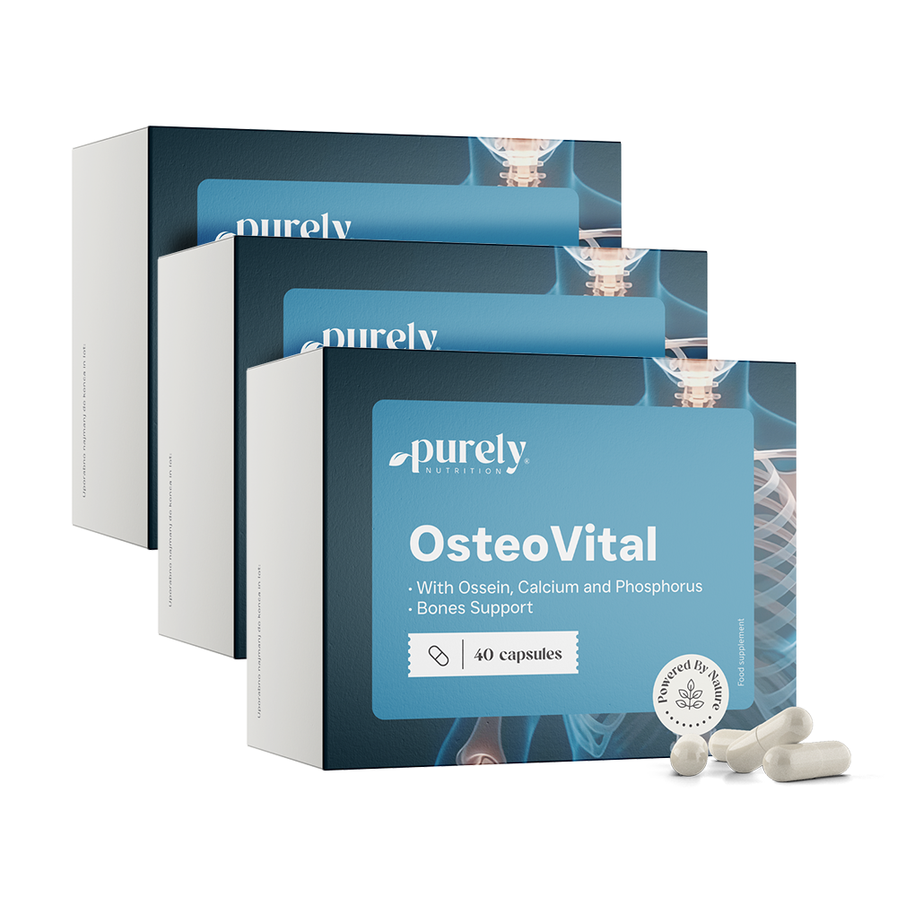 3x OsteoVital – complexe d'osseine, de calcium et de phosphore, ensemble 120 gélules