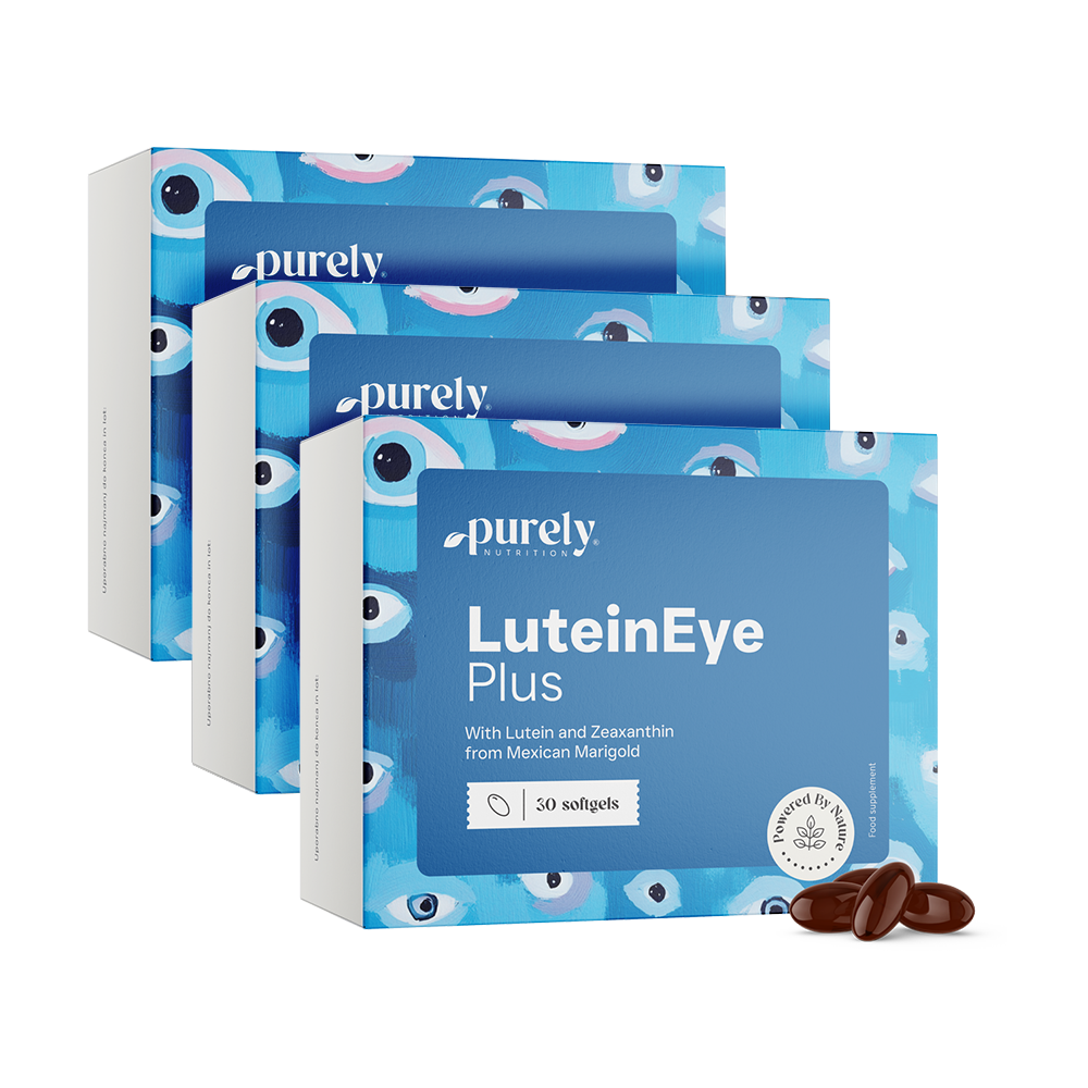 3x LuteinEye Plus – complexe avec lutéine et zéaxanthine, ensemble 90 gélules molles
