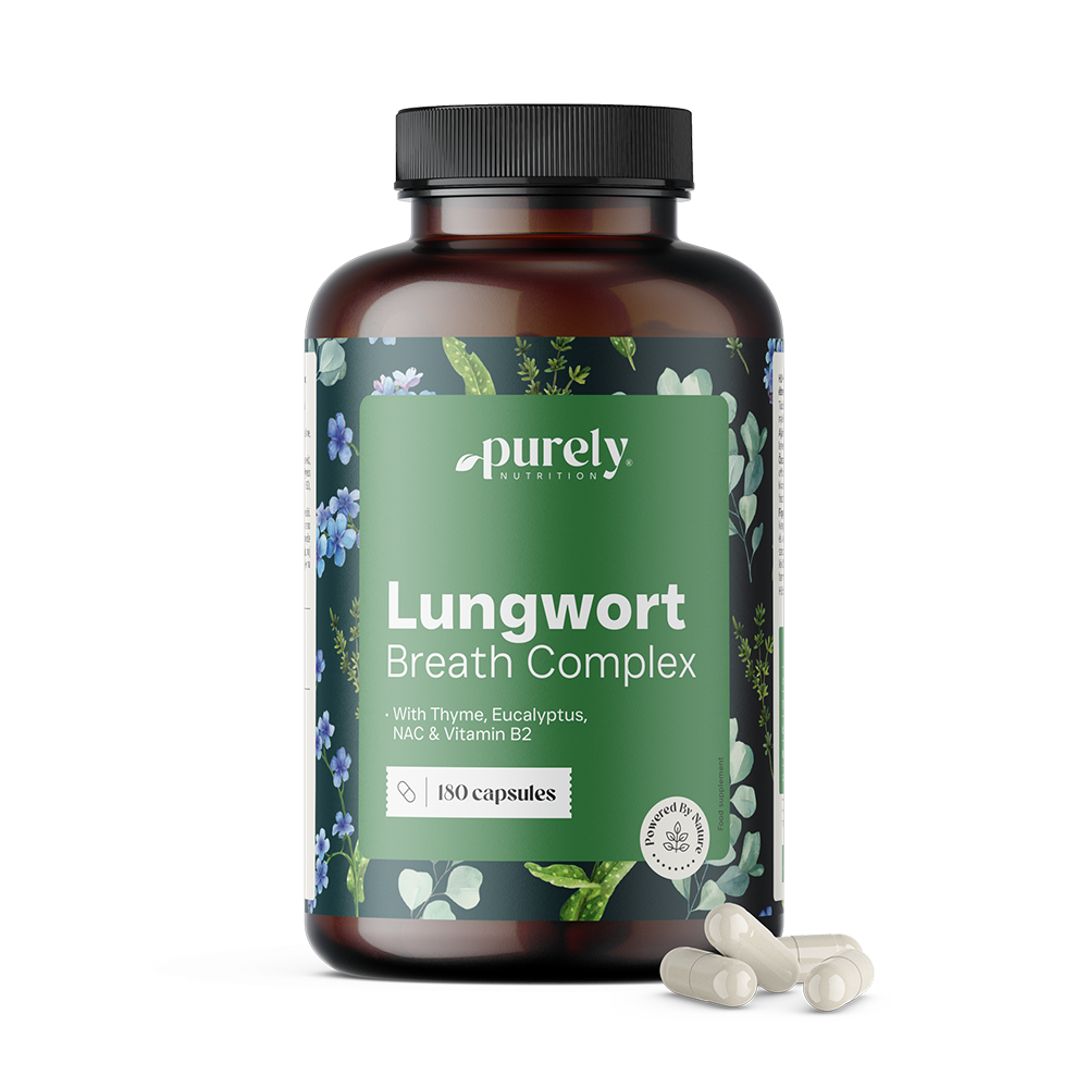 Lungwort Breath Complex – pulmonaire avec thym et eucalyptus, 180 gélules